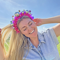 Let It Shine Pink Disco Novelty Headband