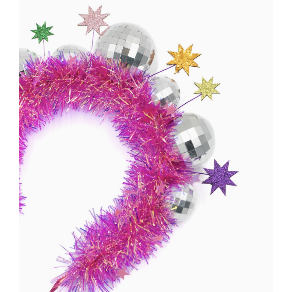 Let It Shine Pink Disco Novelty Headband