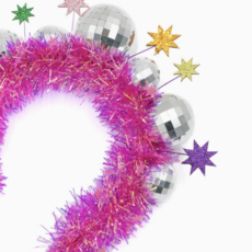 Let It Shine Pink Disco Novelty Headband