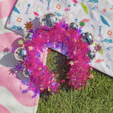Let It Shine Pink Disco Novelty Headband