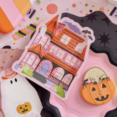 Pink-A-Boo Haunted House Dessert Plates