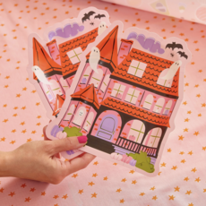 Pink-A-Boo Haunted House Dessert Plates