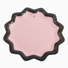 Pink & Black Gloss Dinner Plates
