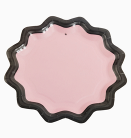Pink & Black Gloss Dinner Plates