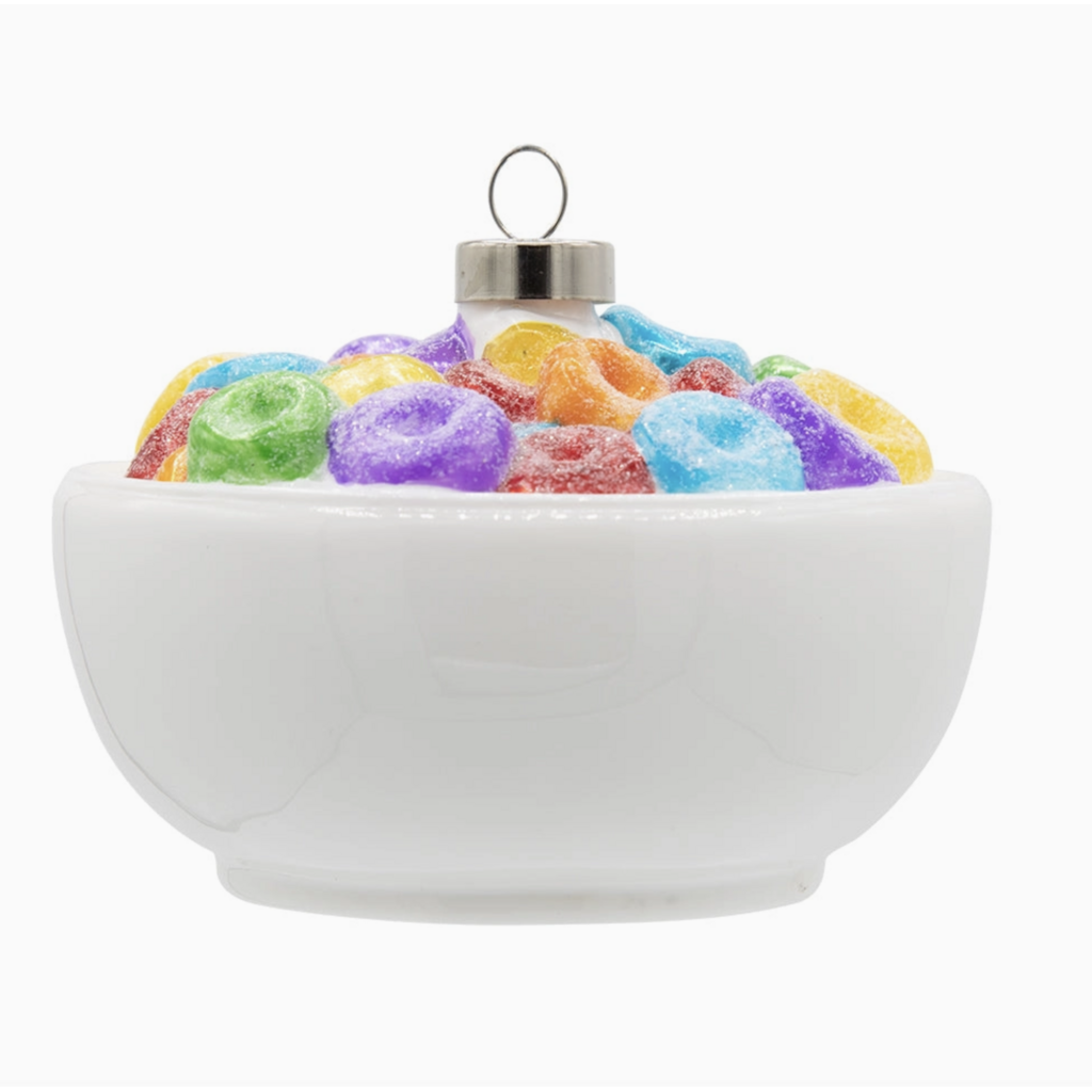 Froot Loop Glass Ornament