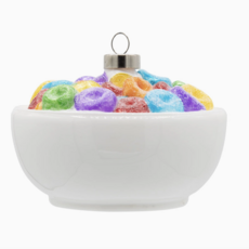 Froot Loop Glass Ornament