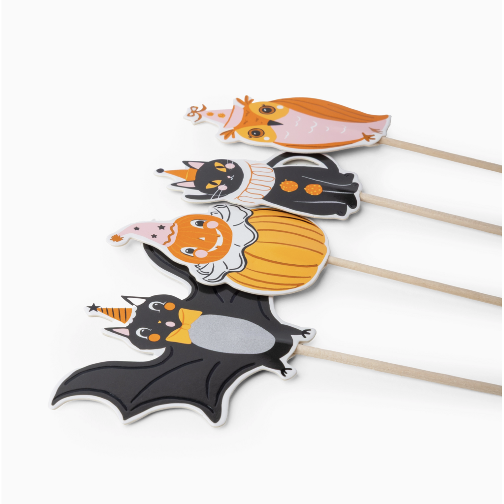 Vintage Halloween Character Cupcake Toppers