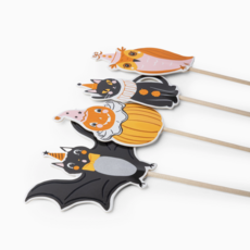 Vintage Halloween Character Cupcake Toppers