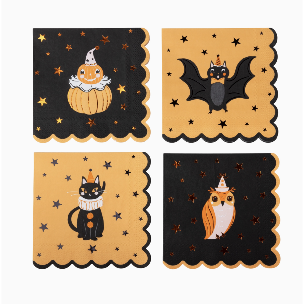 Vintage Halloween Character Large Napkins