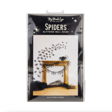 Glittered Wall Decor Spiders
