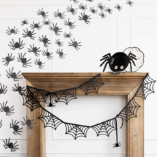 Glittered Wall Decor Spiders