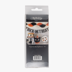 Orange Black & Cream Double Bunting Tissue Banner