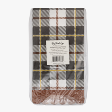 Black Fall Plaid Dinner Napkins