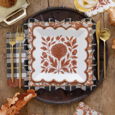 Black Fall Plaid Dinner Napkins