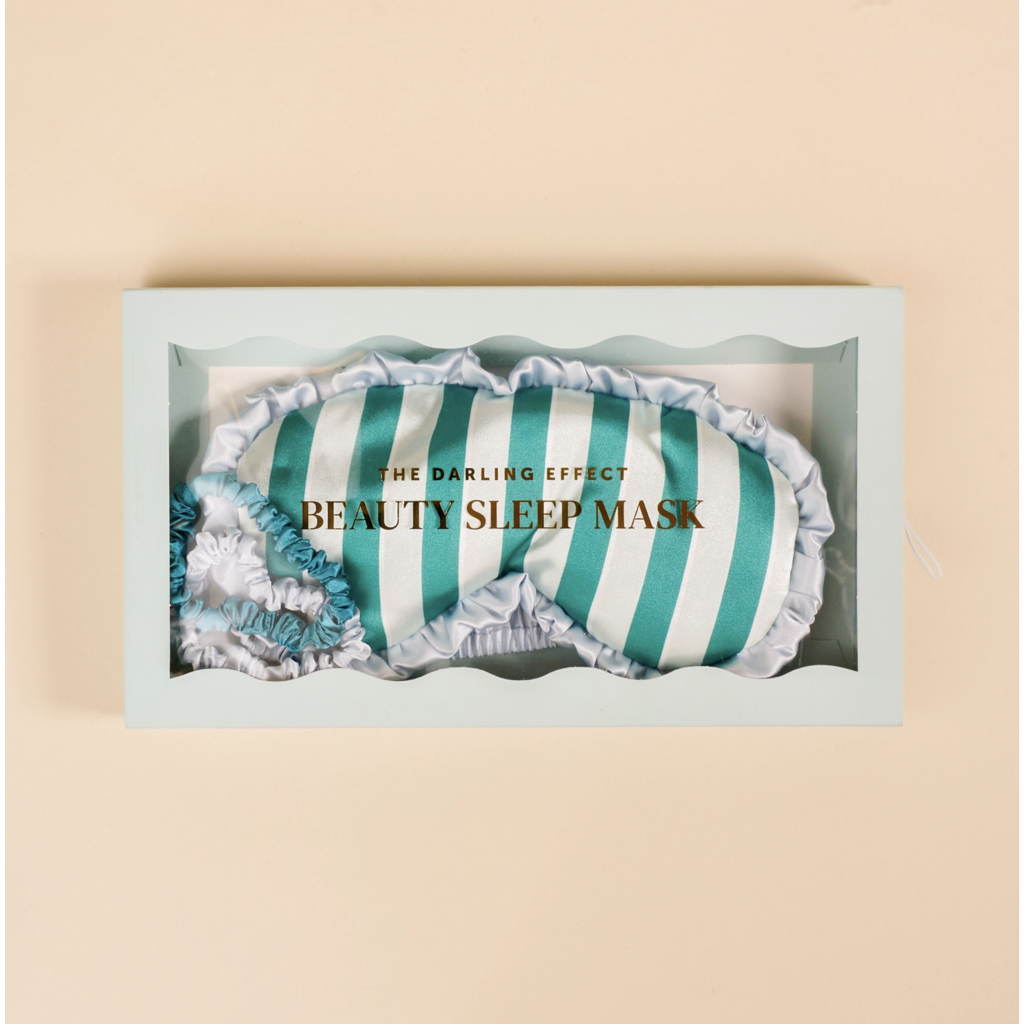 Sicily Stripes Teal Beauty Sleep Mask