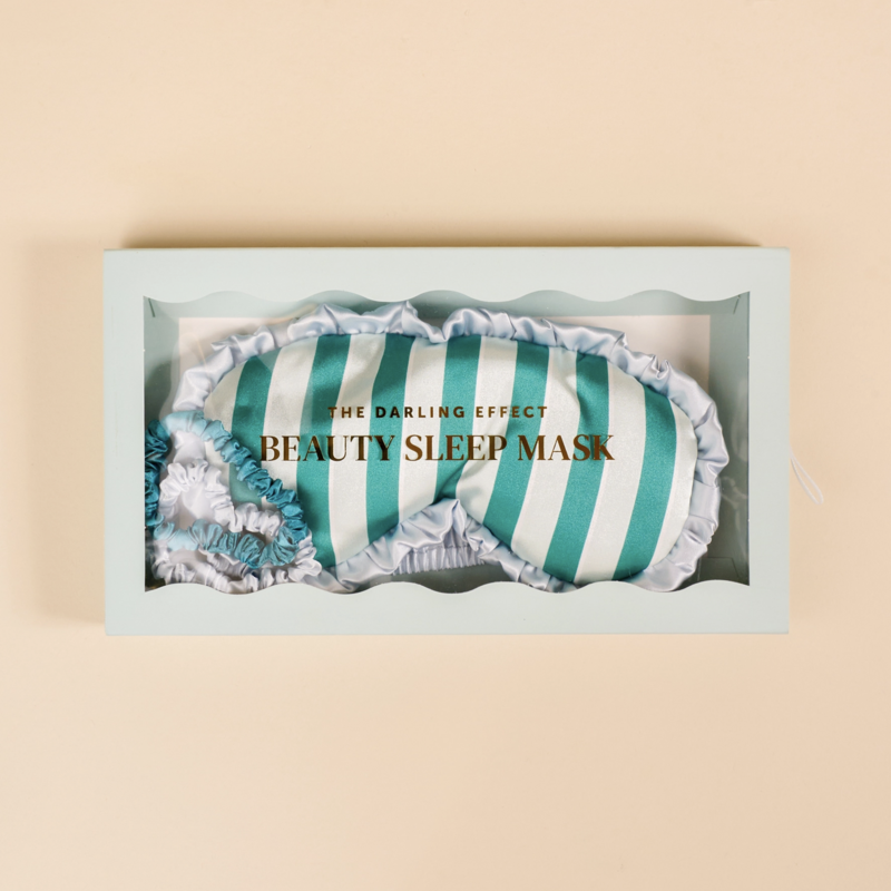 Sicily Stripes Teal Beauty Sleep Mask