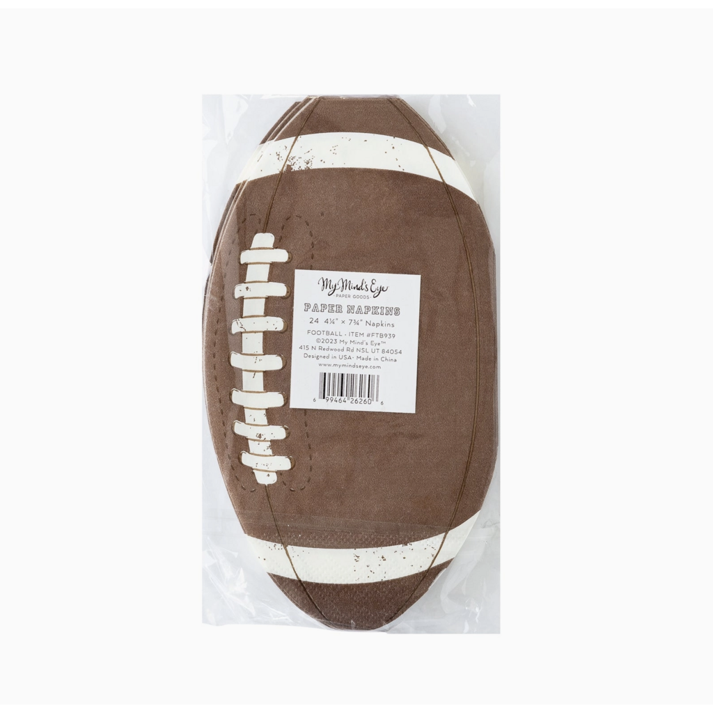 Football Shaped Dinner Napkins