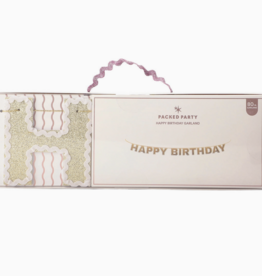 Happy Birthday Gold Shimmer Banner