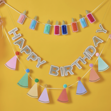 Happy Birthday Gold Shimmer Banner
