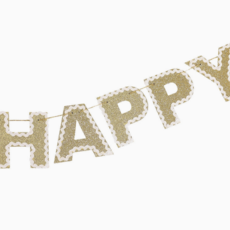 Happy Birthday Gold Shimmer Banner