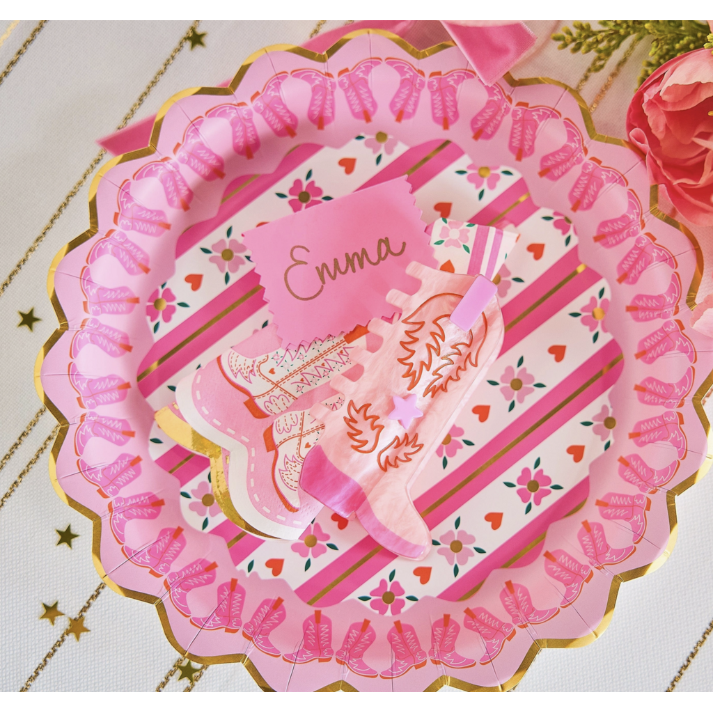 Boot Scoot Blooms Dinner Plates
