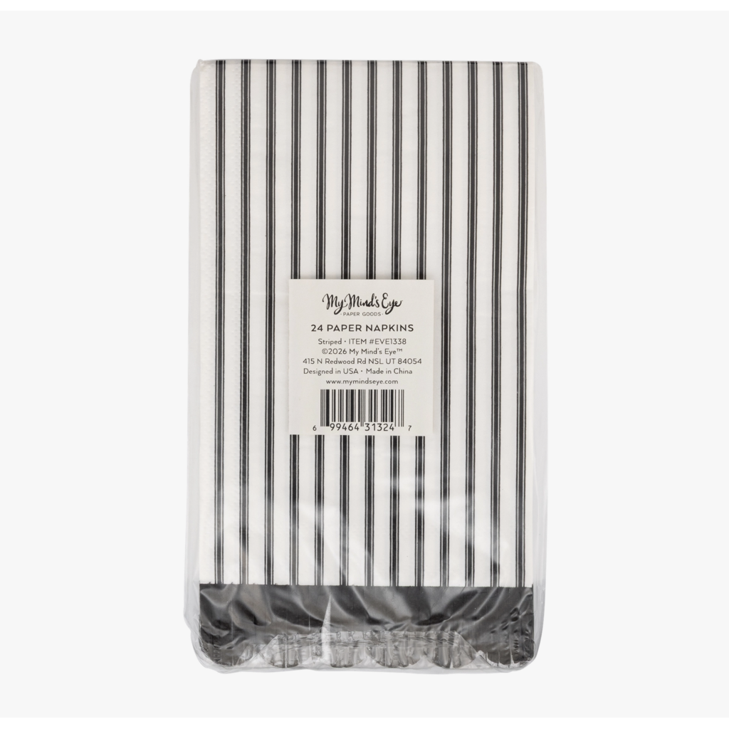Toile Striped Dinner Napkins