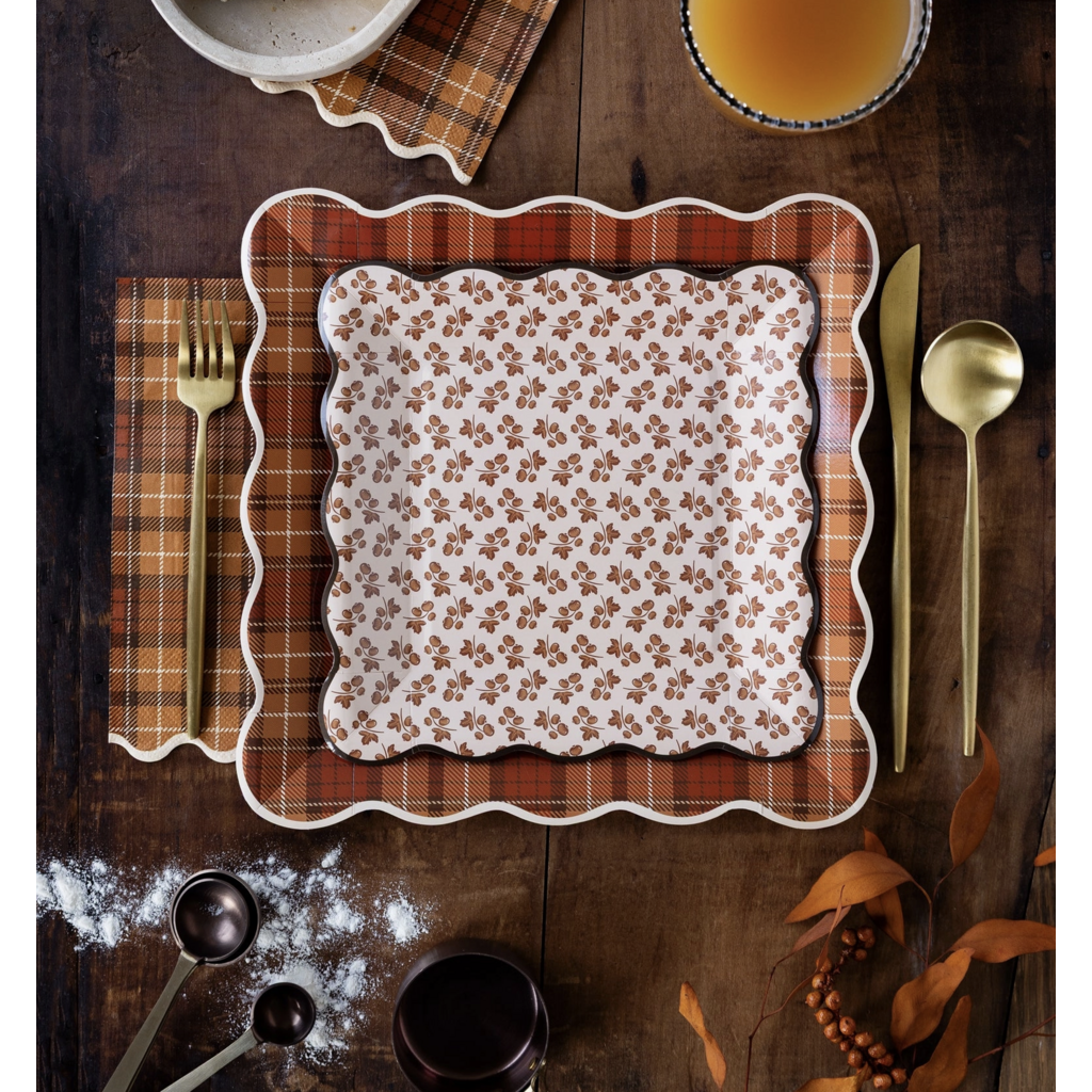 Autumn Plaid Dinner Napkins