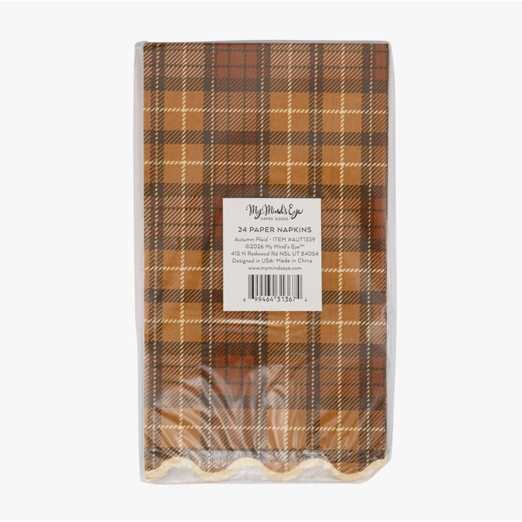 Autumn Plaid Dinner Napkins