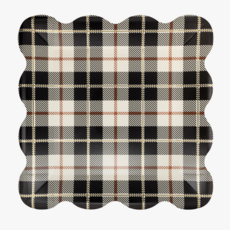 Black Fall Plaid Plates