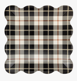 Black Fall Plaid Plates