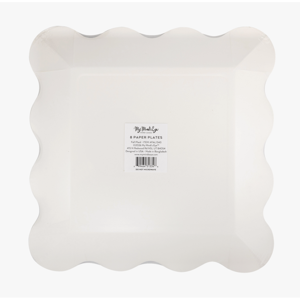 Black Fall Plaid Plates