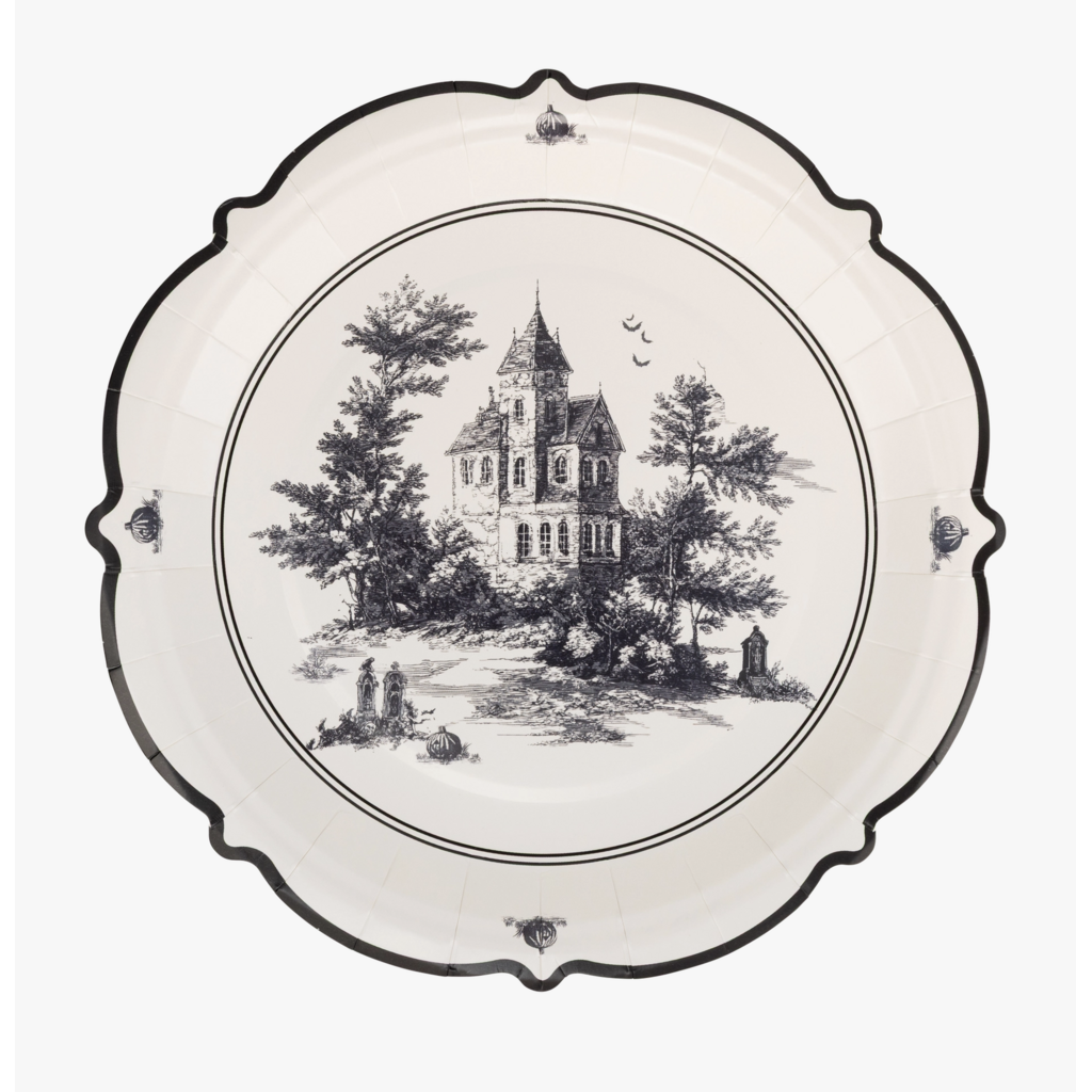 Halloween Scenes Plates Set