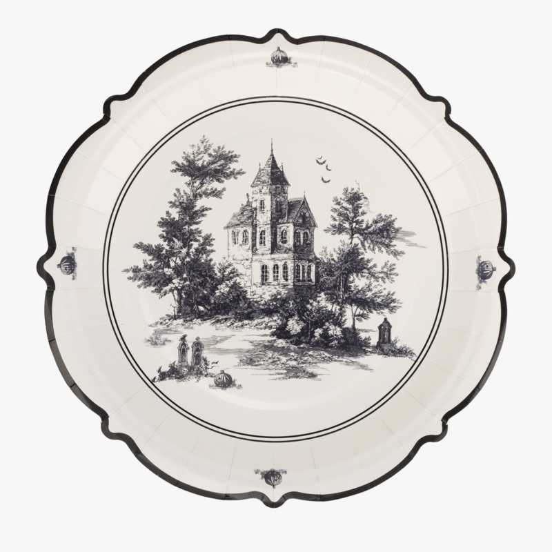 Halloween Scenes Plates Set