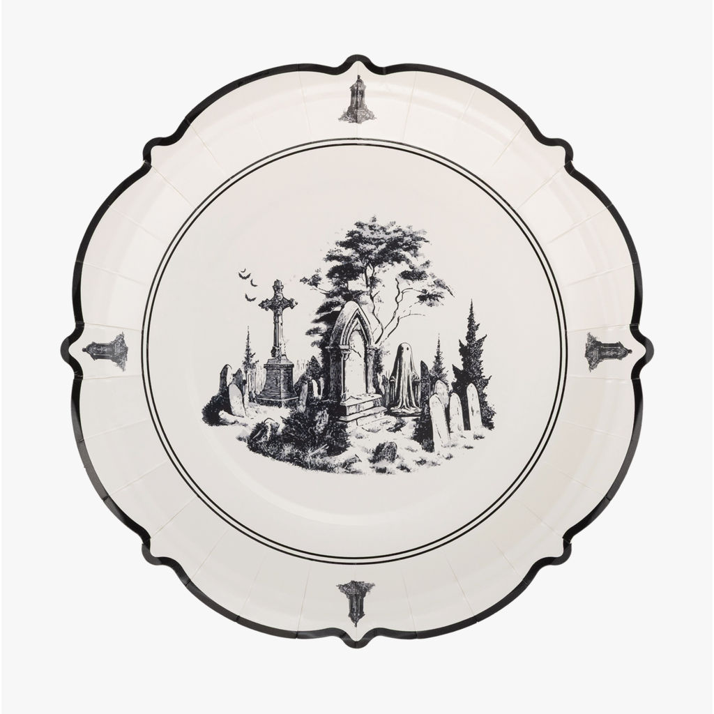 Halloween Scenes Plates Set