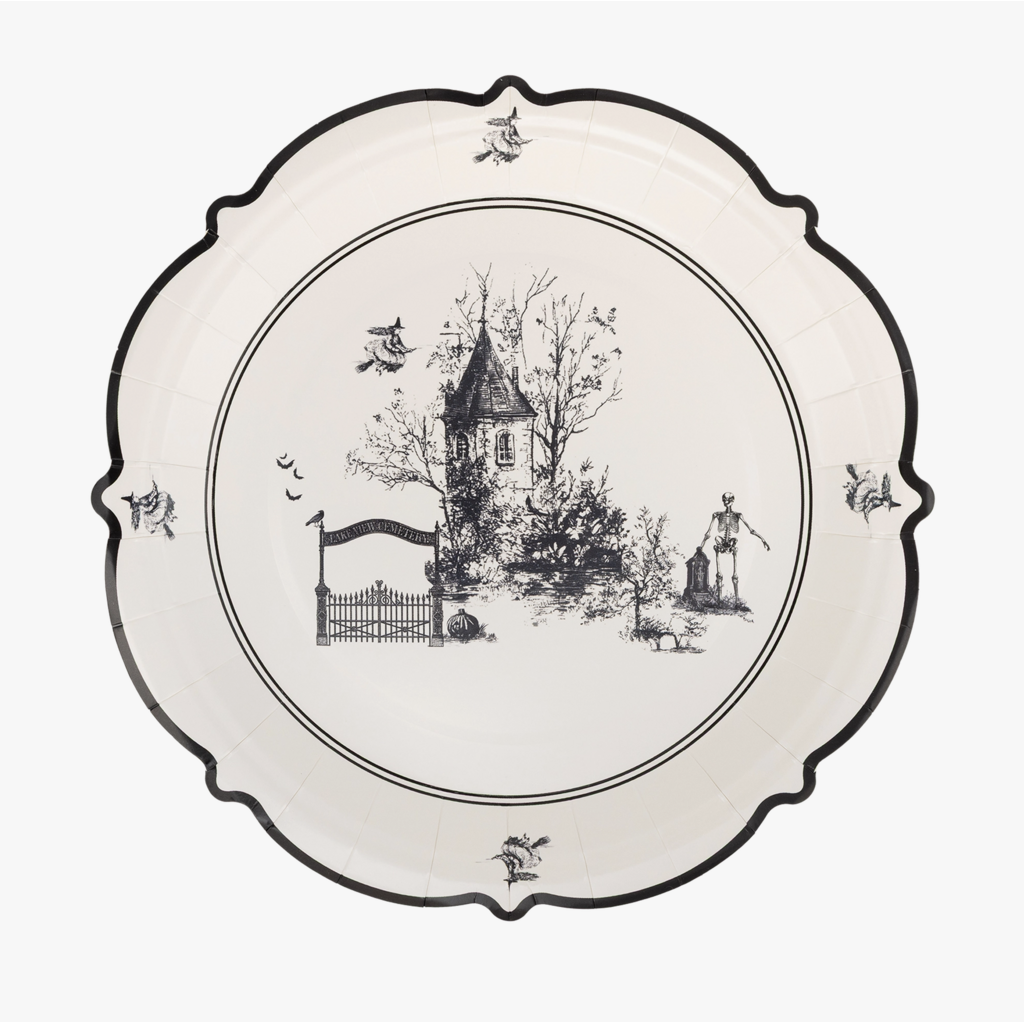 Halloween Scenes Plates Set