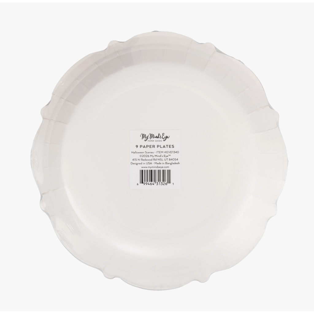 Halloween Scenes Plates Set