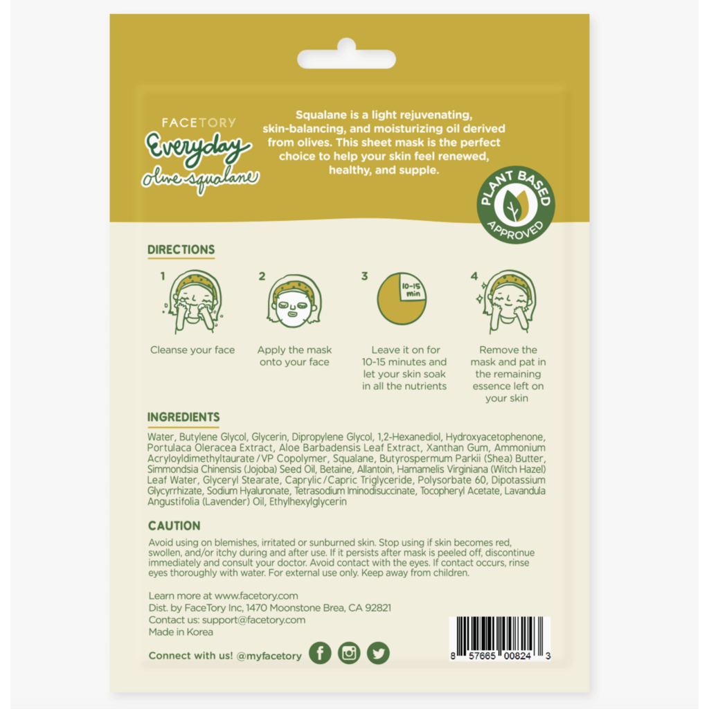 Everyday Olive Squalane Skin Balancing Face Mask