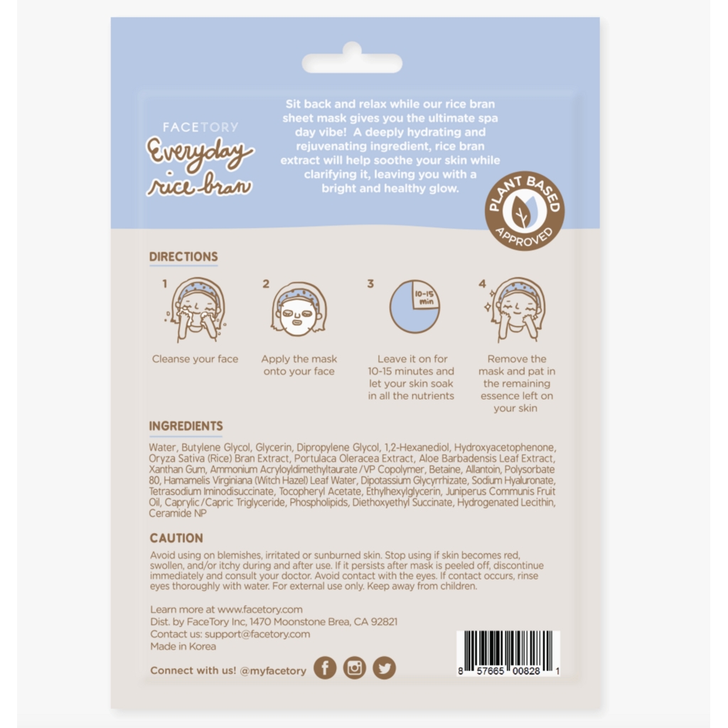 Everyday Rice Bran Soothing Face Mask