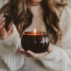 Hello Fall Pumpkin Jar Soy Candle