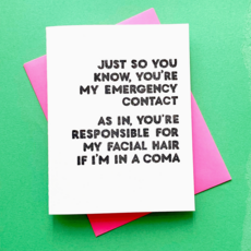 Emergency Contact Best Friend Card