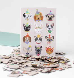 Party Animals Puzzle Birthday Card