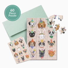 Party Animals Puzzle Birthday Card