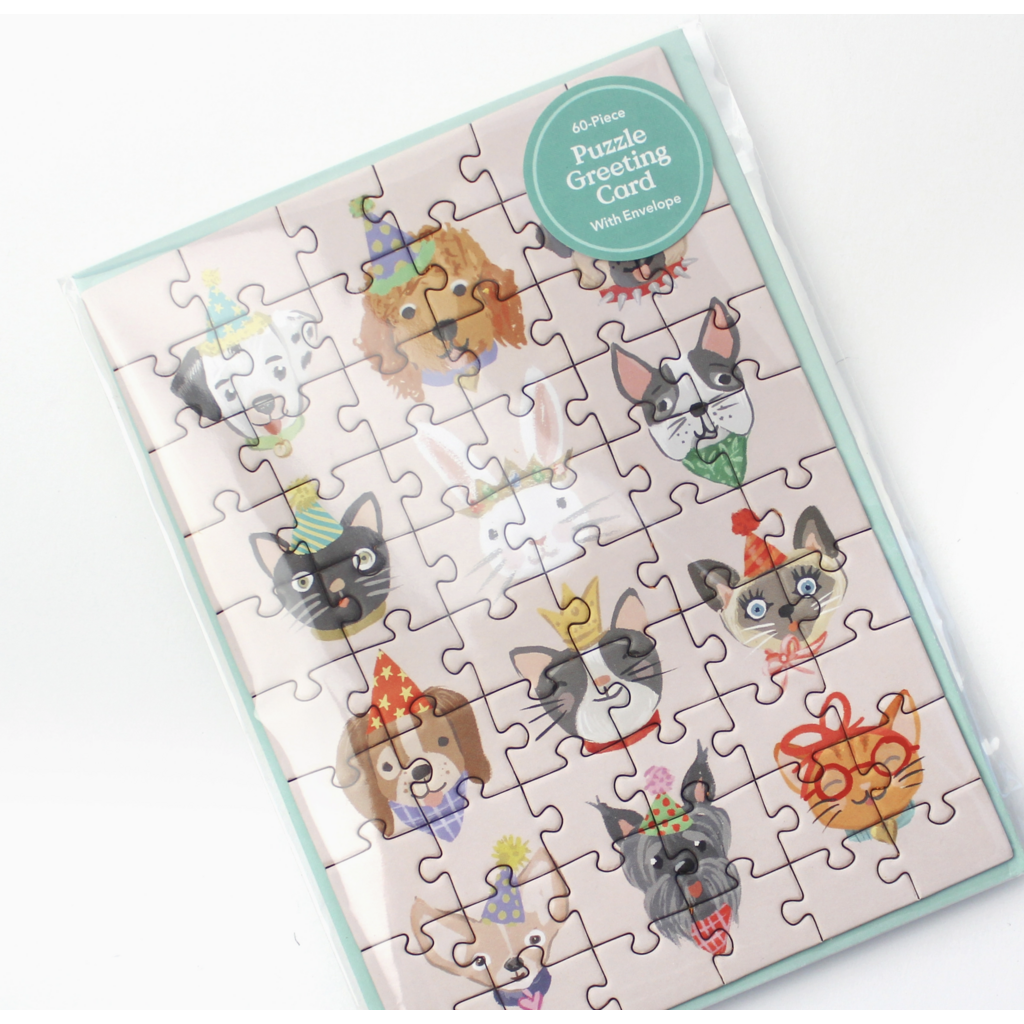Party Animals Puzzle Birthday Card