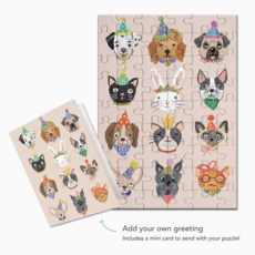 Party Animals Puzzle Birthday Card