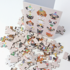 Party Animals Puzzle Birthday Card