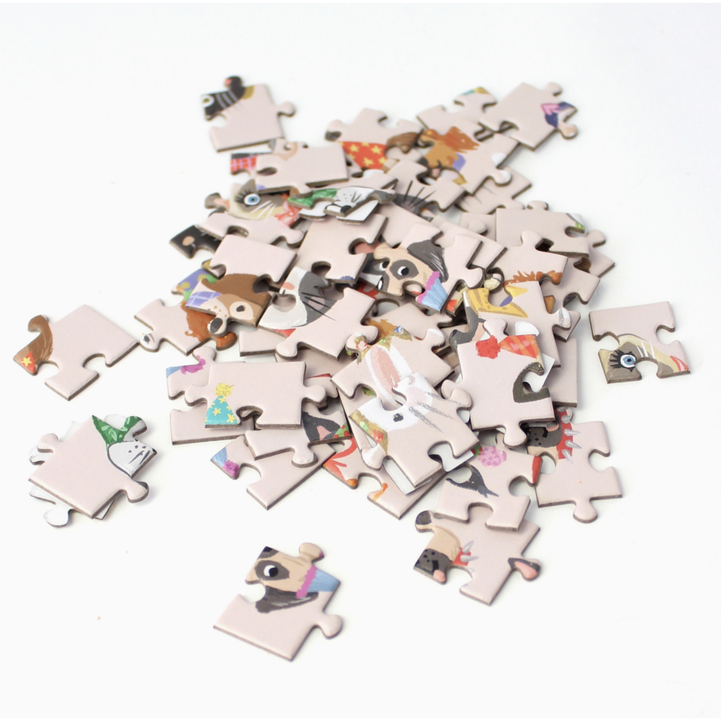 Party Animals Puzzle Birthday Card