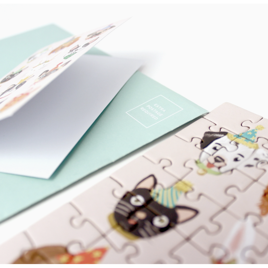 Party Animals Puzzle Birthday Card