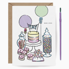 Sweet Table Paint With Water Birthday Card
