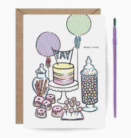 Sweet Table Paint With Water Birthday Card