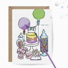 Sweet Table Paint With Water Birthday Card